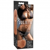 Мастурбатор-вагина цвета карамели Julieta с вибрацией - Blush Novelties - в Рубцовске купить с доставкой
