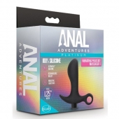 Черный анальный вибратор Silicone Vibrating Prostate Massager 01 - 10,8 см. - Blush Novelties - в Рубцовске купить с доставкой