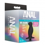 Черный анальный вибромассажёр Silicone Vibrating Prostate Massager 02 - 10,8 см. - Blush Novelties - в Рубцовске купить с доставкой