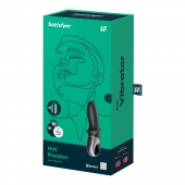 Черный анальный вибратор Hot Passion с функцией нагрева - Satisfyer - в Рубцовске купить с доставкой