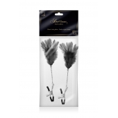 Зажимы для сосков с черными перьями Sweet Caress Feather Nipple Clumps - Sweet Caress - купить с доставкой в Рубцовске