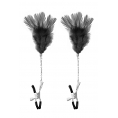 Зажимы для сосков с черными перьями Sweet Caress Feather Nipple Clumps - Sweet Caress - купить с доставкой в Рубцовске