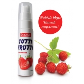 Гель-смазка Tutti-frutti с земляничным вкусом - 30 гр. - Биоритм - купить с доставкой в Рубцовске