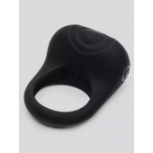 Черное эрекционное виброкольцо Sensation Rechargeable Vibrating Love Ring - Fifty Shades of Grey - в Рубцовске купить с доставкой