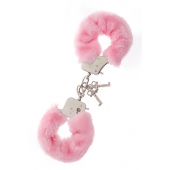 Металлические наручники с розовой меховой опушкой METAL HANDCUFF WITH PLUSH PINK - Dream Toys - купить с доставкой в Рубцовске