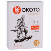 Презервативы с точками OKOTO Dotted - 3 шт. - Sitabella - купить с доставкой в Рубцовске