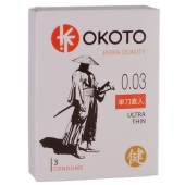 Ультратонкие презервативы OKOTO Ultra Thin - 3 шт. - Sitabella - купить с доставкой в Рубцовске