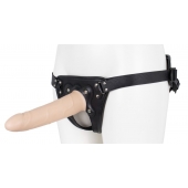 Пустотелый страпон Harness CLASSIC с бандажом - 19,5 см. - LOVETOY (А-Полимер) - купить с доставкой в Рубцовске