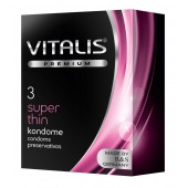 Ультратонкие презервативы VITALIS PREMIUM super thin - 3 шт. - Vitalis - купить с доставкой в Рубцовске