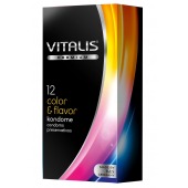 Цветные ароматизированные презервативы VITALIS PREMIUM color   flavor - 12 шт. - Vitalis - купить с доставкой в Рубцовске