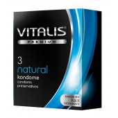 Классические презервативы VITALIS PREMIUM natural - 3 шт. - Vitalis - купить с доставкой в Рубцовске
