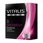 Презервативы с пупырышками и кольцами VITALIS PREMIUM sensation - 3 шт. - Vitalis - купить с доставкой в Рубцовске