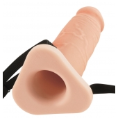 Телесный реалистичный фаллоимитатор с полостью Silicone Hollow Extension - 20 см. - Pipedream - купить с доставкой в Рубцовске