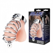 Серебристая клетка для члена Urethral Play Cage - BlueLine - купить с доставкой в Рубцовске