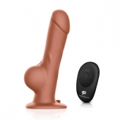 Реалистичный страпон с радиоуправлением Remote Control Realistic - 21 см. - Pegasus - купить с доставкой в Рубцовске
