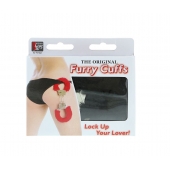 Металлические наручники с чёрной меховой опушкой - Dream Toys - купить с доставкой в Рубцовске