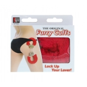 Металлические наручники с красной меховой опушкой METAL HANDCUFF WITH PLUSH RED - Dream Toys - купить с доставкой в Рубцовске