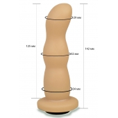 Телесная рельефная насадка Harness - 14,2 см. - LOVETOY (А-Полимер) - купить с доставкой в Рубцовске