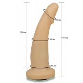 Телесная гладкая насадка Harness - 14,7 см. - LOVETOY (А-Полимер) - купить с доставкой в Рубцовске