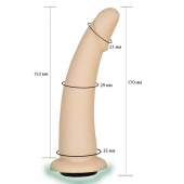 Телесная гладкая насадка-фаллоимитатор Harness - 17 см. - LOVETOY (А-Полимер) - купить с доставкой в Рубцовске