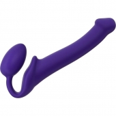 Фиолетовый безремневой страпон Silicone Bendable Strap-On - size M - Strap-on-me - купить с доставкой в Рубцовске