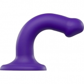 Фиолетовый фаллоимитатор-насадка Strap-On-Me Dildo Dual Density size S - 17 см. - Strap-on-me - купить с доставкой в Рубцовске