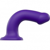 Фиолетовый фаллоимитатор-насадка Strap-On-Me Dildo Dual Density size L - 19 см. - Strap-on-me - купить с доставкой в Рубцовске