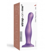 Фиолетовая насадка Strap-On-Me Dildo Plug Curvy size L - Strap-on-me - купить с доставкой в Рубцовске