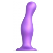 Фиолетовая насадка Strap-On-Me Dildo Plug Curvy size L - Strap-on-me - купить с доставкой в Рубцовске