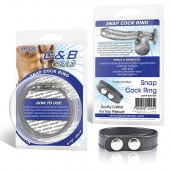Кольцо на пенис SNAP COCK RING из искусственной кожи на клепках - BlueLine - в Рубцовске купить с доставкой