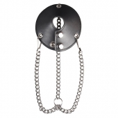 Утяжка для мошонки из искусственной кожи с цепочками PARACHUTE BALL STRETCHER - BlueLine - купить с доставкой в Рубцовске