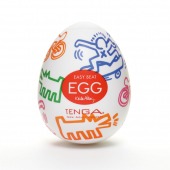 Мастурбатор-яйцо Keith Haring EGG STREET - Tenga - в Рубцовске купить с доставкой