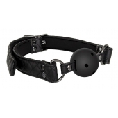 Черный кляп-шарик BALL GAG DIAMOND - Dream Toys - купить с доставкой в Рубцовске