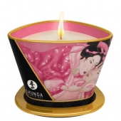 Массажная свеча Rose Petals с ароматом розы - 170 мл. - Shunga - купить с доставкой в Рубцовске