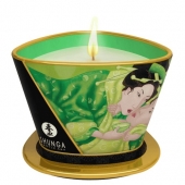 Массажная свеча Exotic Green Tea с ароматом зелёного чая - 170 мл. - Shunga - купить с доставкой в Рубцовске