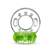 Зеленое эрекционное виброкольцо Arouser Vibrating C-Ring - Blush Novelties - в Рубцовске купить с доставкой