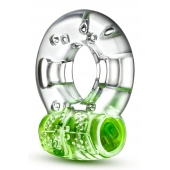 Зеленое эрекционное виброкольцо Arouser Vibrating C-Ring - Blush Novelties - в Рубцовске купить с доставкой
