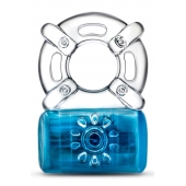 Синее эрекционное виброкольцо Pleaser Rechargeable C-Ring - Blush Novelties - в Рубцовске купить с доставкой