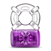 Фиолетовое эрекционное виброкольцо One Night Stand Vibrating C-Ring - Blush Novelties - в Рубцовске купить с доставкой