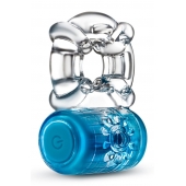 Синее эрекционное виброкольцо One Night Stand Vibrating C-Ring - Blush Novelties - в Рубцовске купить с доставкой