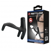 Черная вибронасадка на пенис Vibrating Penis Sling - Baile - в Рубцовске купить с доставкой