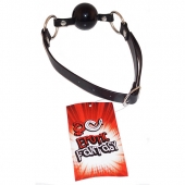Силиконовый черный кляп-шарик на ремне Black Ballgag - Erotic Fantasy - купить с доставкой в Рубцовске