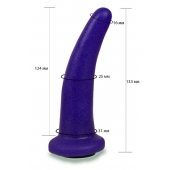 Фиолетовая гладкая изогнутая насадка-плаг - 13,3 см. - LOVETOY (А-Полимер) - купить с доставкой в Рубцовске