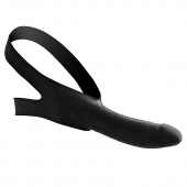 Черный кляп-страпон Masters Mini Face Fuck Strap-On - 14 см. - XR Brands - купить с доставкой в Рубцовске