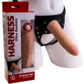 Страпон Харнесс из трусиков и насадки-фаллоса - 17,5 см. - LOVETOY (А-Полимер) - купить с доставкой в Рубцовске