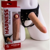 Страпон Харнесс из трусиков и насадки-фаллоса - 17,5 см. - LOVETOY (А-Полимер) - купить с доставкой в Рубцовске
