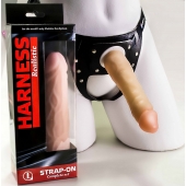 Телесная насадка-фаллос на трусиках с плугом - 16,5 см. - LOVETOY (А-Полимер) - купить с доставкой в Рубцовске