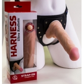 Страпон Harness из двух предметов: регулируемые трусики и насадка-фаллос - 17,5 см. - LOVETOY (А-Полимер) - купить с доставкой в Рубцовске