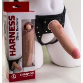 Реалистичный страпон Harness из трусиков и насадки-фаллоса - 18,5 см. - LOVETOY (А-Полимер) - купить с доставкой в Рубцовске
