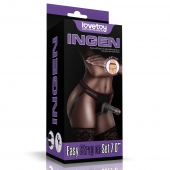 Женский темнокожий страпон Easy Strapon Set 7 Inch - 18 см. - Lovetoy - купить с доставкой в Рубцовске